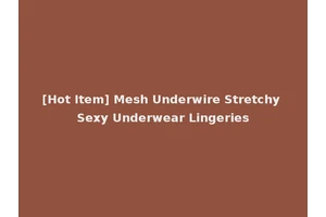 [Hot Item] Mesh Underwire Stretchy Sexy Underwear Lingeries