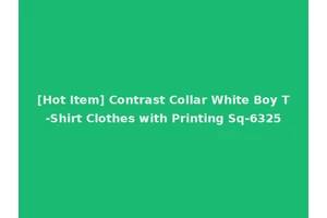 [Hot Item] Contrast Collar White Boy T-Shirt Clothes with Printing Sq-6325