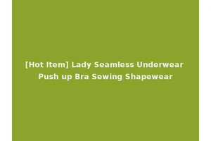 [Hot Item] Lady Seamless Underwear Push up Bra Sewing Shapewear