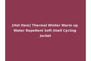 [Hot Item] Thermal Winter Warm up Water Repellent Soft Shell Cycling Jacket