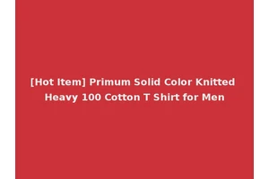 [Hot Item] Primum Solid Color Knitted Heavy 100 Cotton T Shirt for Men