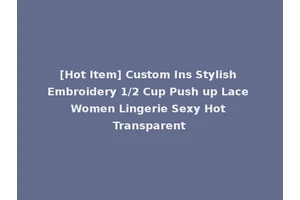 [Hot Item] Custom Ins Stylish Embroidery 1/2 Cup Push up Lace Women Lingerie Sexy Hot Transparent