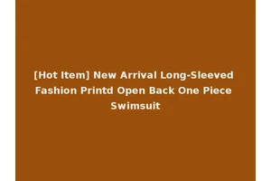 [Hot Item] New Arrival Long-Sleeved Fashion Printd Open Back One Piece Swimsuit