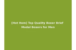 [Hot Item] Top Quality Boxer Brief Modal Boxers for Men