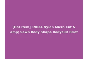 [Hot Item] 19634 Nylon Micro Cut &amp; Sewn Body Shape Bodysuit Brief