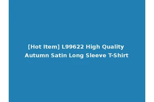 [Hot Item] L99622 High Quality Autumn Satin Long Sleeve T-Shirt
