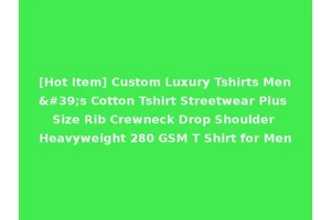 [Hot Item] Custom Luxury Tshirts Men's Cotton Tshirt Streetwear Plus Size Rib Crewneck Drop Shoulder Heavyweight 280 GSM T Shirt for Men