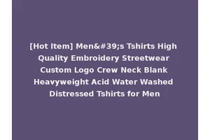 [Hot Item] Men's Tshirts High Quality Embroidery Streetwear Custom Logo Crew Neck Blank Heavyweight Acid Water Washed Distressed Tshirts for Men