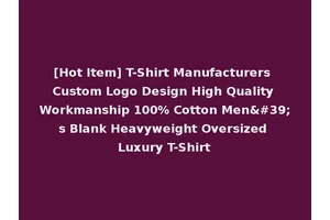 [Hot Item] T-Shirt Manufacturers Custom Logo Design High Quality Workmanship 100% Cotton Men's Blank Heavyweight Oversized Luxury T-Shirt