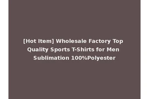 [Hot Item] Wholesale Factory Top Quality Sports T-Shirts for Men Sublimation 100%Polyester