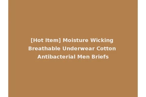 [Hot Item] Moisture Wicking Breathable Underwear Cotton Antibacterial Men Briefs