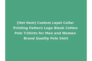 [Hot Item] Custom Lapel Collar Printing Pattern Logo Blank Cotton Polo T-Shirts for Men and Women Brand Quality Polo Shirt
