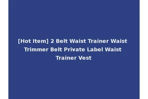 [Hot Item] 2 Belt Waist Trainer Waist Trimmer Belt Private Label Waist Trainer Vest