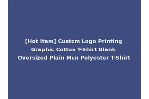 [Hot Item] Custom Logo Printing Graphic Cotton T-Shirt Blank Oversized Plain Men Polyester T-Shirt