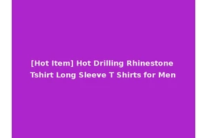 [Hot Item] Hot Drilling Rhinestone Tshirt Long Sleeve T Shirts for Men