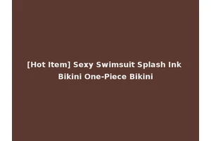 [Hot Item] Sexy Swimsuit Splash Ink Bikini One-Piece Bikini