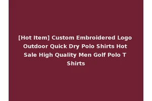 [Hot Item] Custom Embroidered Logo Outdoor Quick Dry Polo Shirts Hot Sale High Quality Men Golf Polo T Shirts
