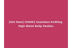 [Hot Item] Sh0001 Seamless Knitting High Waist Belly Panties