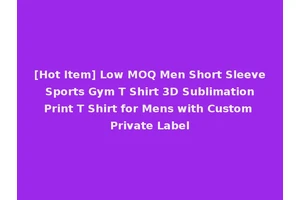 [Hot Item] Low MOQ Men Short Sleeve Sports Gym T Shirt 3D Sublimation Print T Shirt for Mens with Custom Private Label