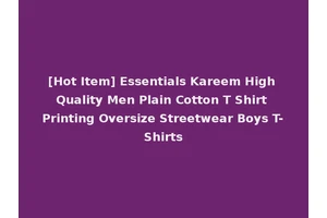 [Hot Item] Essentials Kareem High Quality Men Plain Cotton T Shirt Printing Oversize Streetwear Boys T-Shirts