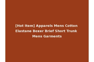 [Hot Item] Apparels Mens Cotton Elastane Boxer Brief Short Trunk Mens Garments