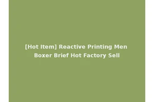 [Hot Item] Reactive Printing Men Boxer Brief Hot Factory Sell