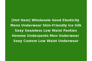[Hot Item] Wholesale Good Elasticity Mens Underwear Skin-Friendly Ice Silk Sexy Seamless Low Waist Panties Homme Underpants Men Underwear Sexy Custom Low Waist Underwear