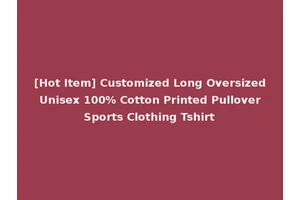 [Hot Item] Customized Long Oversized Unisex 100% Cotton Printed Pullover Sports Clothing Tshirt