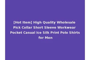 [Hot Item] High Quality Wholesale Pick Collar Short Sleeve Workwear Pocket Casual Ice Silk Print Polo Shirts for Men