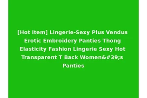 [Hot Item] Lingerie-Sexy Plus Vendus Erotic Embroidery Panties Thong Elasticity Fashion Lingerie Sexy Hot Transparent T Back Women's Panties