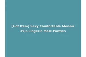 [Hot Item] Sexy Comfortable Men's Lingerie Male Panties
