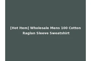 [Hot Item] Wholesale Mens 100 Cotton Raglan Sleeve Sweatshirt