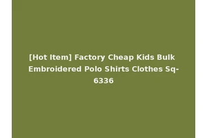[Hot Item] Factory Cheap Kids Bulk Embroidered Polo Shirts Clothes Sq-6336