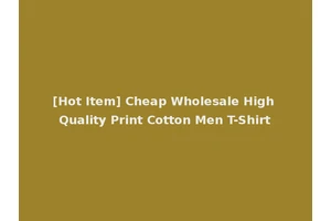 [Hot Item] Cheap Wholesale High Quality Print Cotton Men T-Shirt