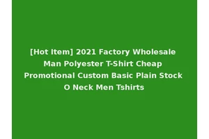 [Hot Item] 2021 Factory Wholesale Man Polyester T-Shirt Cheap Promotional Custom Basic Plain Stock O Neck Men Tshirts