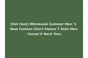 [Hot Item] Wholesale Summer Men′ S New Fashion Short Sleeve T Shirt Men Casual V Neck Tees