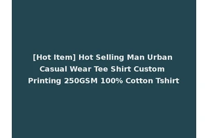 [Hot Item] Hot Selling Man Urban Casual Wear Tee Shirt Custom Printing 250GSM 100% Cotton Tshirt