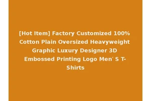 [Hot Item] Factory Customized 100% Cotton Plain Oversized Heavyweight Graphic Luxury Designer 3D Embossed Printing Logo Men′ S T-Shirts