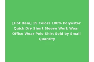 [Hot Item] 15 Colors 100% Polyester Quick Dry Short Sleeve Work Wear Office Wear Polo Shirt Sold by Small Quantity