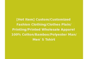 [Hot Item] Custom/Customized Fashion Clothing/Clothes Plain/Printing/Printed Wholesale Apparel 100% Cotton/Bamboo/Polyester Man/Men′ S Tshirt