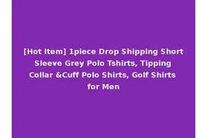 [Hot Item] 1piece Drop Shipping Short Sleeve Grey Polo Tshirts, Tipping Collar &Cuff Polo Shirts, Golf Shirts for Men