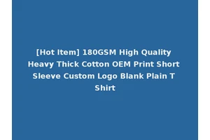 [Hot Item] 180GSM High Quality Heavy Thick Cotton OEM Print Short Sleeve Custom Logo Blank Plain T Shirt