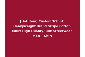 [Hot Item] Custom T-Shirt Heavyweight Brand Stripe Cotton Tshirt High Quality Bulk Streetwear Men T Shirt