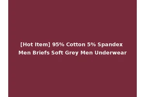 [Hot Item] 95% Cotton 5% Spandex Men Briefs Soft Grey Men Underwear