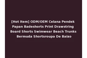 [Hot Item] ODM/OEM Celana Pendek Papan Badeshorts Print Drawstring Board Shorts Swimwear Beach Trunks Bermuda Shortsroupa De Baixo