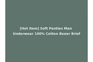 [Hot Item] Soft Panties Man Underwear 100% Cotton Boxer Brief