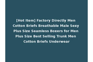 [Hot Item] Factory Directly Men Cotton Briefs Breathable Male Sexy Plus Size Seamless Boxers for Men Plus Size Best Selling Trunk Men Cotton Briefs Underwear