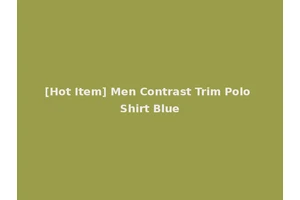 [Hot Item] Men Contrast Trim Polo Shirt Blue