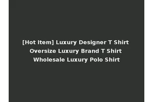 [Hot Item] Luxury Designer T Shirt Oversize Luxury Brand T Shirt Wholesale Luxury Polo Shirt