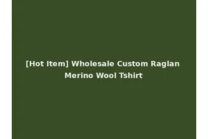 [Hot Item] Wholesale Custom Raglan Merino Wool Tshirt